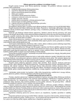 Klientų aptarnavimo schema ir proceso vizualizacija