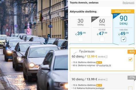 Infografika: palyginimas tarp skirtingų automobilių skelbimų portalų funkcionalumo ir skelbimų kiekio