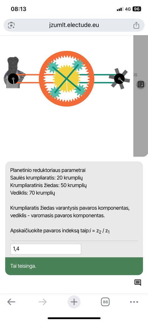 Sschema: planetinės pavaros komponentai (saulės krumpliaratis, planetiniai krumpliaračiai, žiedinis krumpliaratis)