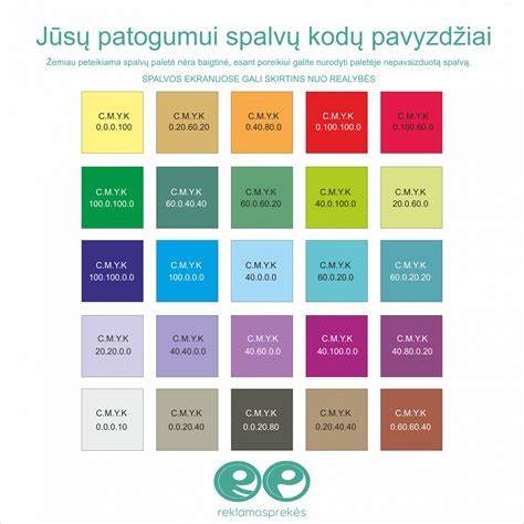 VIN pagrindu ieškomų spalvų kodų pavyzdys
