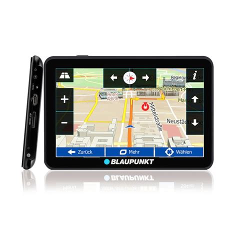 Teminė nuotrauka, vaizduojanti Blaupunkt TravelPilot 53 CAM EU navigacijos sistemą automobilyje
