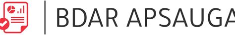 BDAR logo, grafinis BDAR pagrindinių principų atvaizdavimas