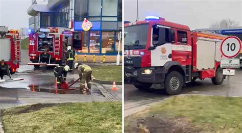 nuotrauka: trys sudaužyti automobiliai Ozo gatvėje prie degalinės