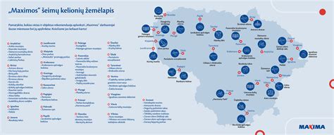 žemėlapis su nurodytomis parduotuvių lokacijomis