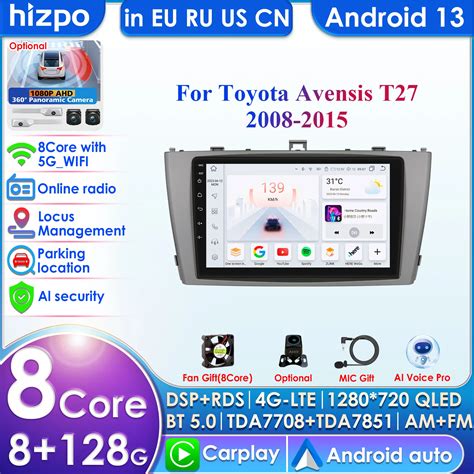 Schema: Step-by-step installation process of a 2DIN car radio in Toyota Avensis T25