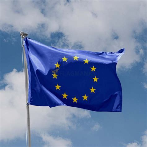 Europos Sąjungos vėliava su vandens lašu