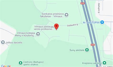 Žemėlapis: profesinio mokymo centrų lokacijos