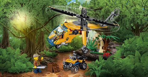 LEGO 60158 Džiunglių krovininio sraigtasparnio rinkinio dėžutė su atvaizdu