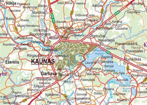 Kauno rajono žemėlapis su pažymėtomis sodininkų bendrijomis
