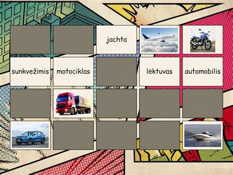 paveikslėlis, iliustruojantis įvairių transporto priemonių tipus (automobilis, motociklas, sunkvežimis, dviratis)