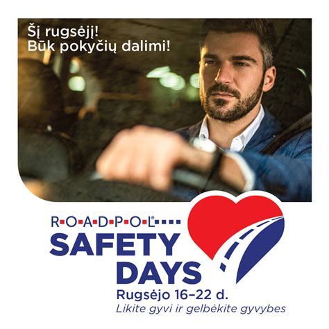 Infografika, vaizduojanti Europos kelių policijos tinklo ROADPOL ir Saugaus eismo dienų logotipus