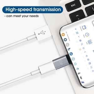 USB atmintinės ir USB adapterio kabelio nuotrauka