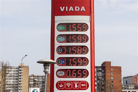 Tematinė nuotrauka: aukštos degalų kainos degalinėje
