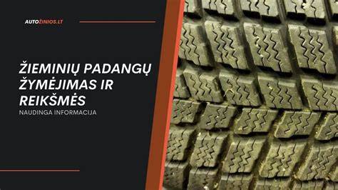 Infografika: Padangų dydžių žymėjimai ir jų reikšmės