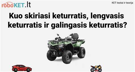 Keturratės transporto priemonės klasifikavimas diagramoje: lengvasis vs keturratis vs galingasis keturratis