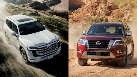 Tematinė iliustracija: Galingi japoniški visureigiai, pvz., Toyota Land Cruiser ar Nissan Patrol bekelėje