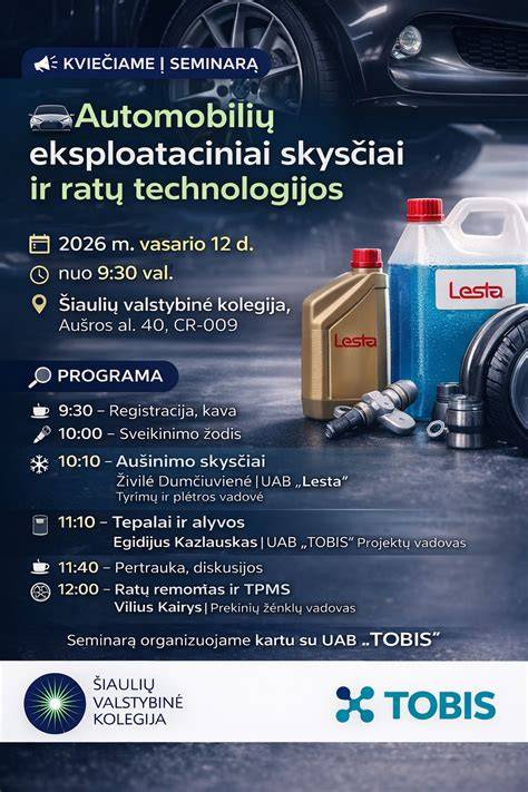 Ilustracija: automobilių skysčiai ir jų paskirtis