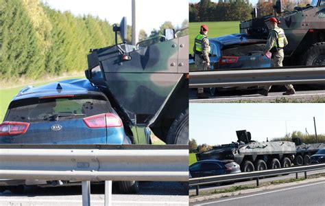 JTLV šarvuočių kolona pratybose