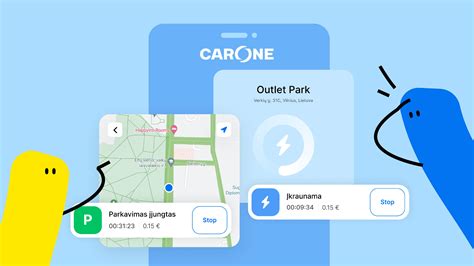 CarOne programėlės sąsaja su automobilio priežiūros funkcijomis