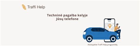 Traffi Help programėlės ekranvaizdis su pagalbos iškvietimo funkcijomis