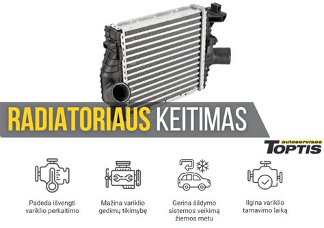 Automobilio šildymo radiatoriaus schema su užsikimšimo vietomis