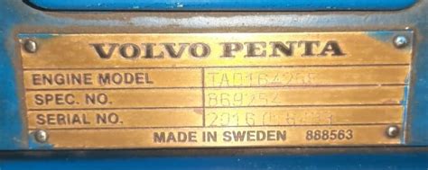Volvo Penta laivų variklio nuotrauka