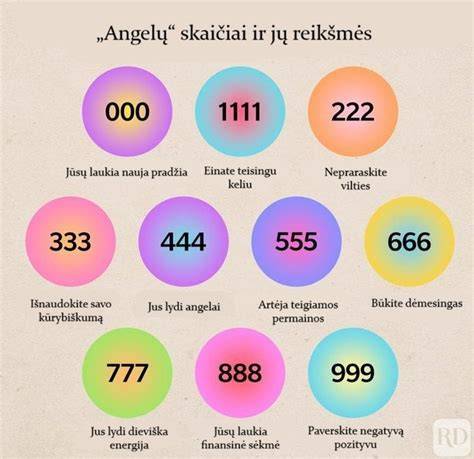 Infografika: Skaičių 1-9 numerologinės reikšmės su trumpais aprašymais