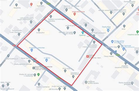 Konfiskuotų mašinų aikštelės žemėlapio vieta