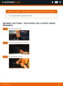 Volvo veidrodėlio stiklo keitimo schema
