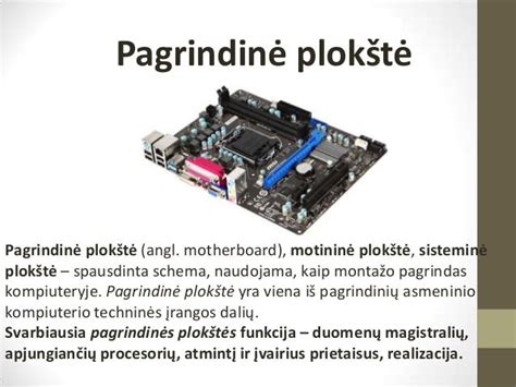 Infografika, vaizduojanti pagrindines kompiuterio dalis: procesorių, RAM atmintį, vaizdo plokštę ir saugyklą (SSD/HDD).