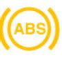 Piktograma: geltonas ABS simbolis
