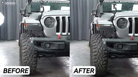 Thematic photo of a Jeep with modified wheels and spacers