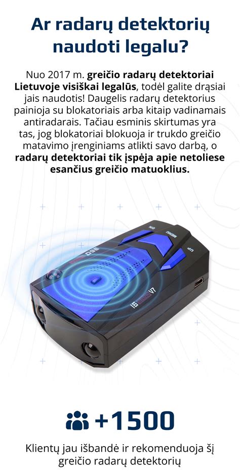 Tematinė nuotrauka: radarų detektorius ir GPS informatorius automobilyje