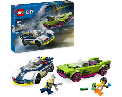 Tematinė nuotrauka su LEGO® City vilkiko ir sportinio automobilio remonto rinkiniu