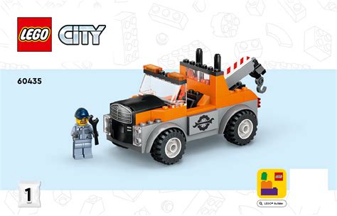 LEGO® City vilkiko ir sportinio automobilio remonto rinkinio schema su funkcijomis