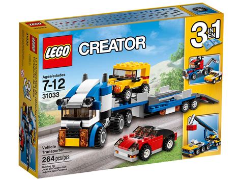 LEGO Creator 31033 Transporto Priemonių Transporteris su pakrautu visureigiu ir sportiniu automobiliu