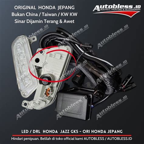 Techninė schema: Honda Jazz LED DRL jungties schema