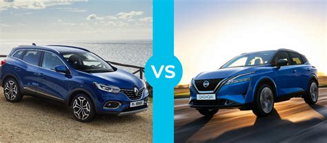 Infografika, lyginanti Renault Kadjar ir Nissan Qashqai prošvaisas