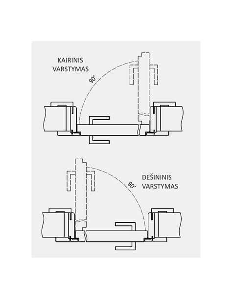 Schema: durų rankenėlės žymėjimas
