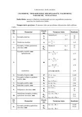 Inžinerinės formulės cilindrinių krumpliaračių skaičiavimui