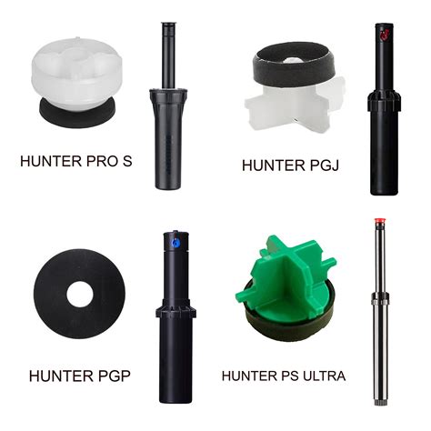 Hunter PGP purkštuko veikimo schema su laistymo spinduliu