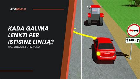 Tematinė iliustracija: sugedęs automobilis kelio viduryje, vairuotojas apvažiuoja kliūtį kirsdamas ištisinę liniją