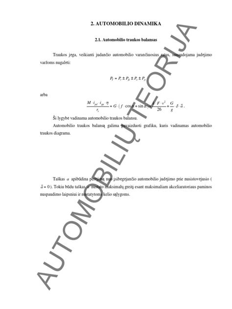 automobilio traukos problemų iliustracija