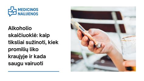 diagrama, iliustruojanti alkoholio kiekį kraujyje ir jo poveikį vairavimui