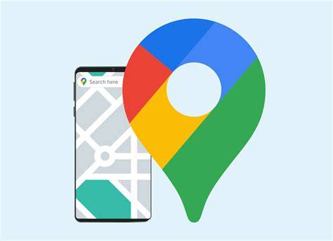 Google Maps programėlės ikona išmaniajame telefone