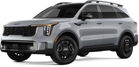 Schematinis Kia Sorento automobilio vaizdas su pažymėtomis dažniausiomis VIN kodų vietomis