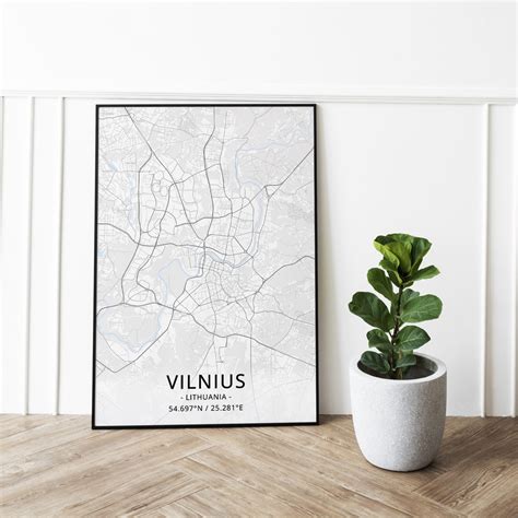 Žemėlapio fragmentas, vaizduojantis Vilniaus miesto zonas ir koeficientus