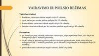 Tachografo infografika su vairavimo ir poilsio laiko duomenimis