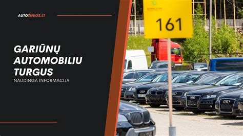 Teminis Gariūnų automobilių turgaus nuotrauka su gausybe automobilių ir lankytojų