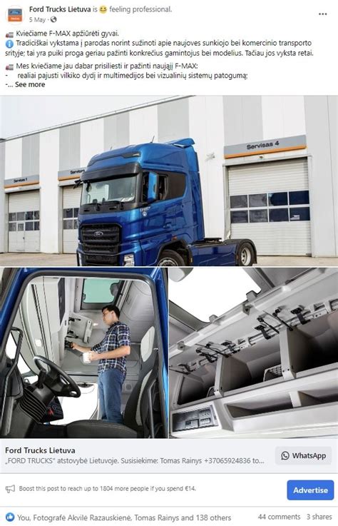 Ford Trucks vilkiko interjeras su vairuotoju